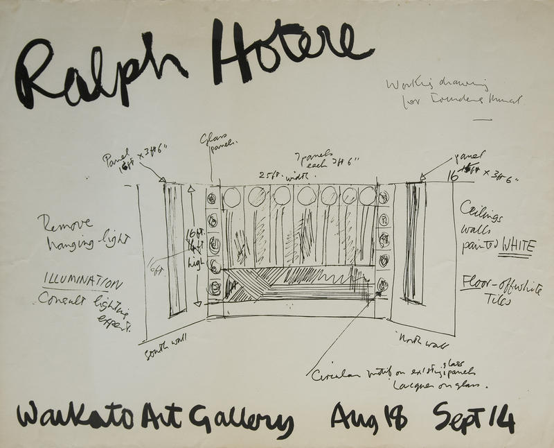 Founder's Theatre Mural Poster - Working Drawing