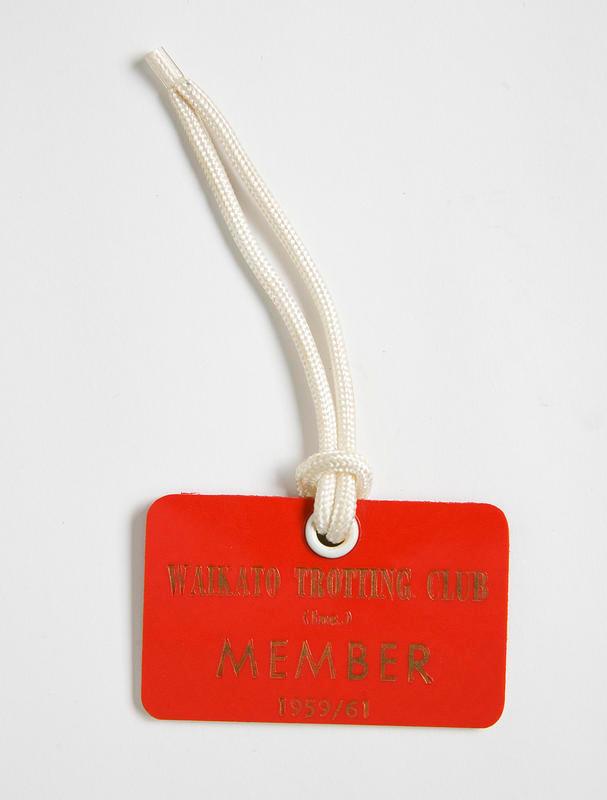 Tag – Waikato Trotting Club Member, 1959–1961