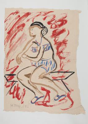 Untitled [Seated Woman in Bathing Costume]