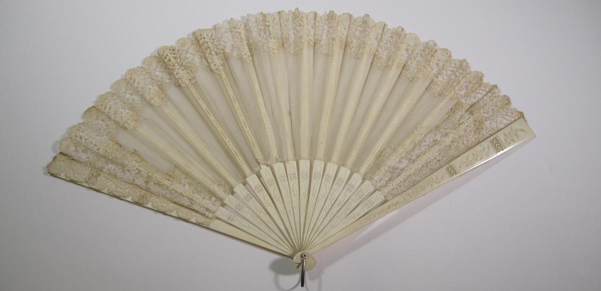 ivory lace fan